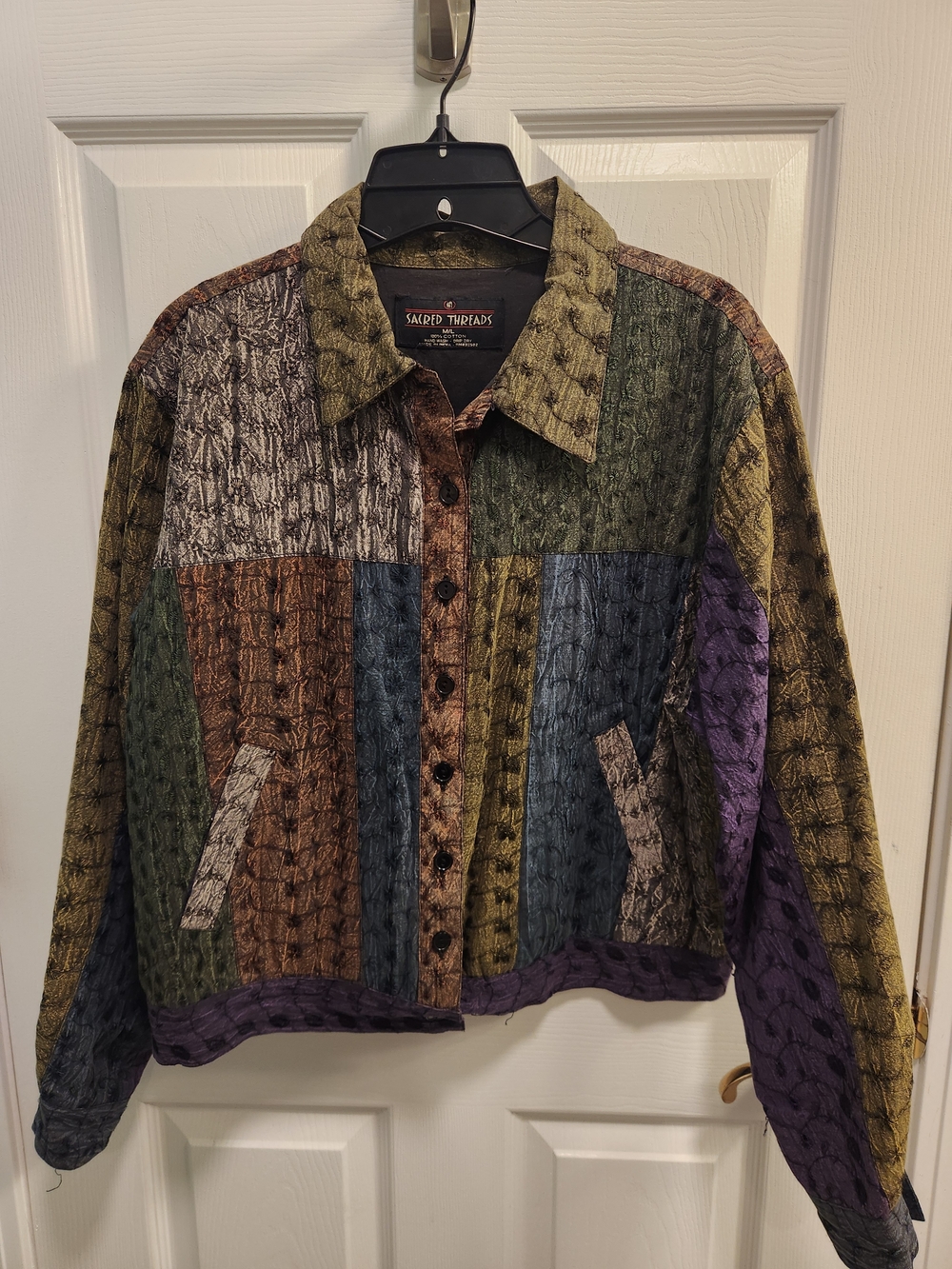 Women's Multicolor Patchwork Pattern Jacket